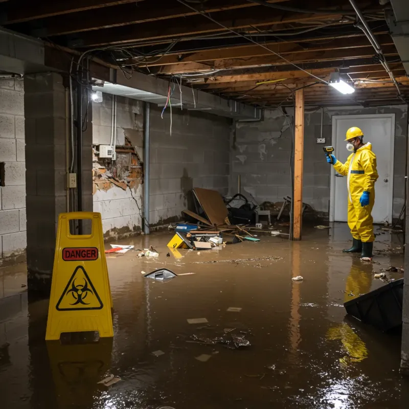 Flooded Basement Electrical Hazard in Storey County, NV Property