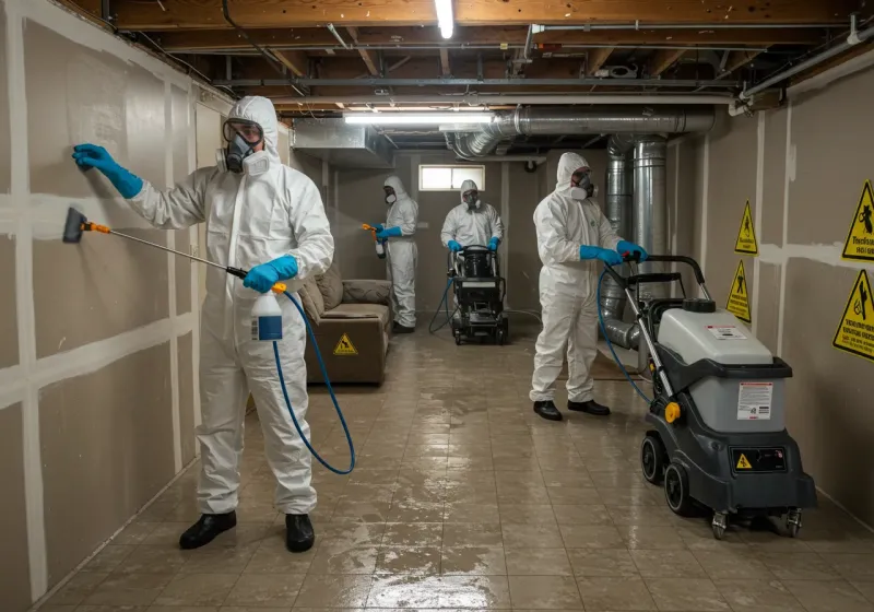 Basement Moisture Removal and Structural Drying process in Storey County, NV